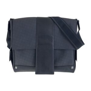 Dunhill Black PVC Leather Messenger Bag